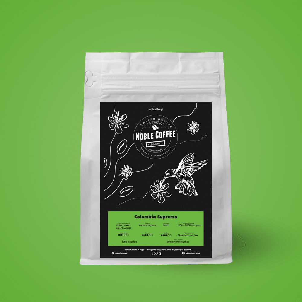 Kawa Kolumbia Supremo 100% Arabica – Espresso 250g