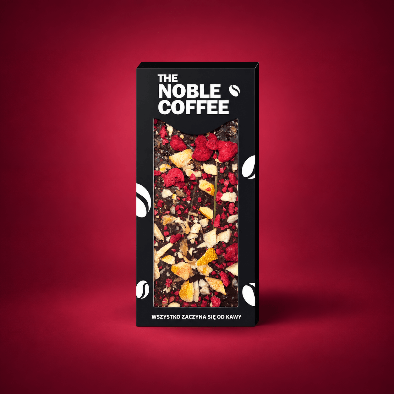 Czekolada gorzka z trawą żubrówkową, grapefruitem i malinami 70,4%
